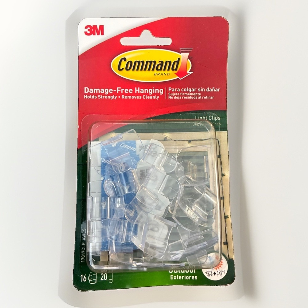 3M Command Damage Free Outdoor Hanging Light Clips (16-Pack)